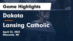 Dakota  vs Lansing Catholic  Game Highlights - April 23, 2022