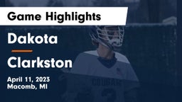 Dakota  vs Clarkston  Game Highlights - April 11, 2023