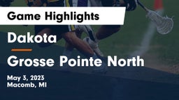 Dakota  vs Grosse Pointe North  Game Highlights - May 3, 2023