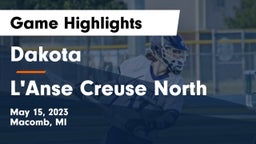 Dakota  vs L'Anse Creuse North  Game Highlights - May 15, 2023