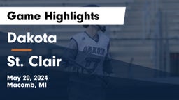 Dakota  vs St. Clair  Game Highlights - May 20, 2024