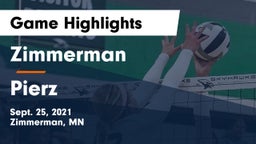 Zimmerman  vs Pierz Game Highlights - Sept. 25, 2021