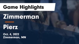 Zimmerman  vs Pierz  Game Highlights - Oct. 4, 2022