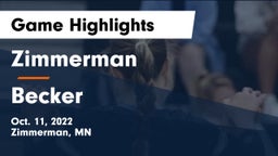Zimmerman  vs Becker  Game Highlights - Oct. 11, 2022