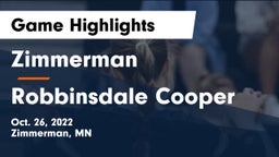 Zimmerman  vs Robbinsdale Cooper Game Highlights - Oct. 26, 2022