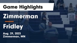 Zimmerman  vs Fridley  Game Highlights - Aug. 29, 2023