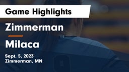 Zimmerman  vs Milaca  Game Highlights - Sept. 5, 2023