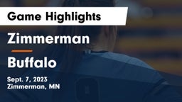 Zimmerman  vs Buffalo  Game Highlights - Sept. 7, 2023