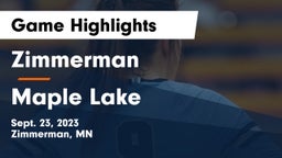 Zimmerman  vs Maple Lake Game Highlights - Sept. 23, 2023