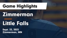 Zimmerman  vs Little Falls  Game Highlights - Sept. 23, 2023