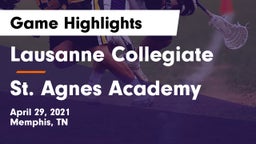 Lausanne Collegiate  vs St. Agnes Academy Game Highlights - April 29, 2021