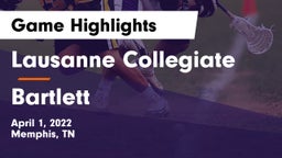 Lausanne Collegiate  vs Bartlett  Game Highlights - April 1, 2022