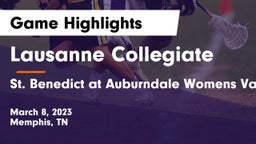 Lausanne Collegiate  vs St. Benedict at Auburndale  Womens Varsity Lacrosse Game Highlights - March 8, 2023