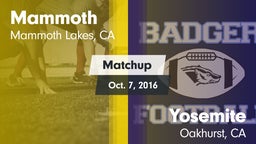 Matchup: Mammoth  vs. Yosemite  2016