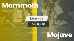 Matchup: Mammoth  vs. Mojave 2017