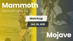 Matchup: Mammoth  vs. Mojave  2018