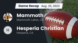 Recap: Mammoth  vs. Hesperia Christian  2023