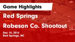 Red Springs  vs Robeson Co. Shootout Game Highlights - Dec 14, 2016