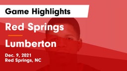 Red Springs  vs Lumberton  Game Highlights - Dec. 9, 2021