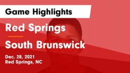 Red Springs  vs South Brunswick  Game Highlights - Dec. 28, 2021