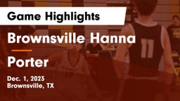 Brownsville Hanna  vs Porter  Game Highlights - Dec. 1, 2023