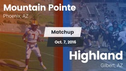 Matchup: Mountain Pointe vs. Highland  2016