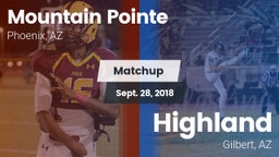 Matchup: Mountain Pointe vs. Highland  2018