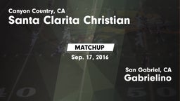 Matchup: Santa Clarita vs. Gabrielino  2016