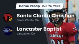 Recap: Santa Clarita Christian  vs. Lancaster Baptist  2023