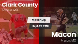 Matchup: Clark County High vs. Macon  2018