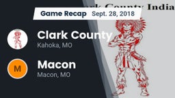 Recap: Clark County  vs. Macon  2018