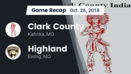 Recap: Clark County  vs. Highland  2018