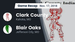 Recap: Clark County  vs. Blair Oaks  2018