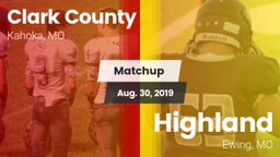 Matchup: Clark County High vs. Highland  2019