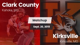 Matchup: Clark County High vs. Kirksville  2019
