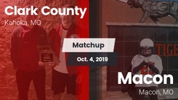 Matchup: Clark County High vs. Macon  2019