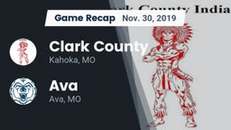 Recap: Clark County  vs. Ava  2019