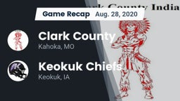 Recap: Clark County  vs. Keokuk Chiefs 2020