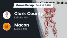 Recap: Clark County  vs. Macon  2020
