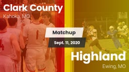 Matchup: Clark County High vs. Highland  2020