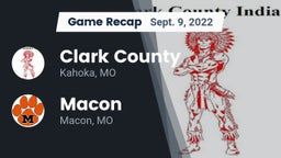 Recap: Clark County  vs. Macon  2022