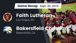 Recap: Faith Lutheran  vs. Bakersfield Christian  2019