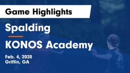 Spalding  vs KONOS Academy Game Highlights - Feb. 4, 2020