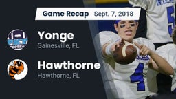 Recap: Yonge  vs. Hawthorne  2018