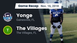 Recap: Yonge  vs. The Villages  2018