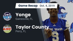 Recap: Yonge  vs. Taylor County  2019