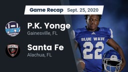 Recap: P.K. Yonge  vs. Santa Fe  2020