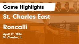 St. Charles East  vs Roncalli  Game Highlights - April 27, 2024