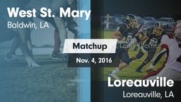 Matchup: West St. Mary High vs. Loreauville  2016