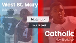 Matchup: West St. Mary High vs. Catholic  2016
